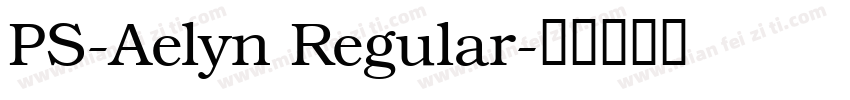 PS-Aelyn Regular字体转换